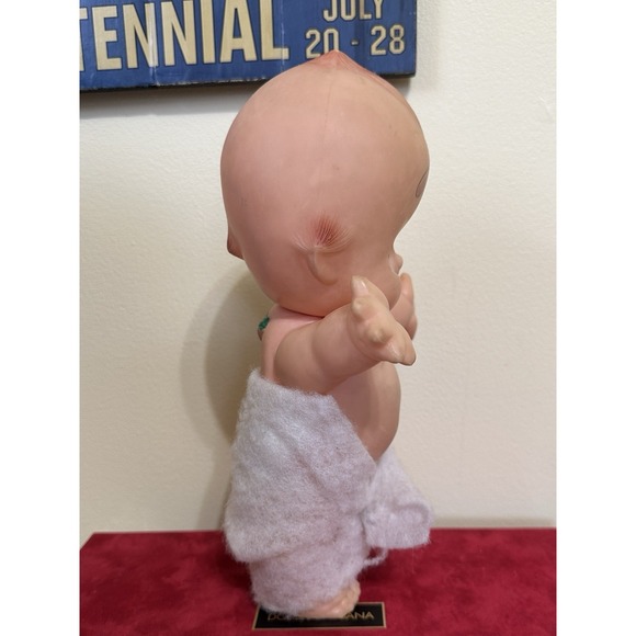 Retro Kewpie Doll 10" Large Green Feather - Picture 4 of 10